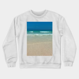 Exotic Ocean Blue Waves Crewneck Sweatshirt